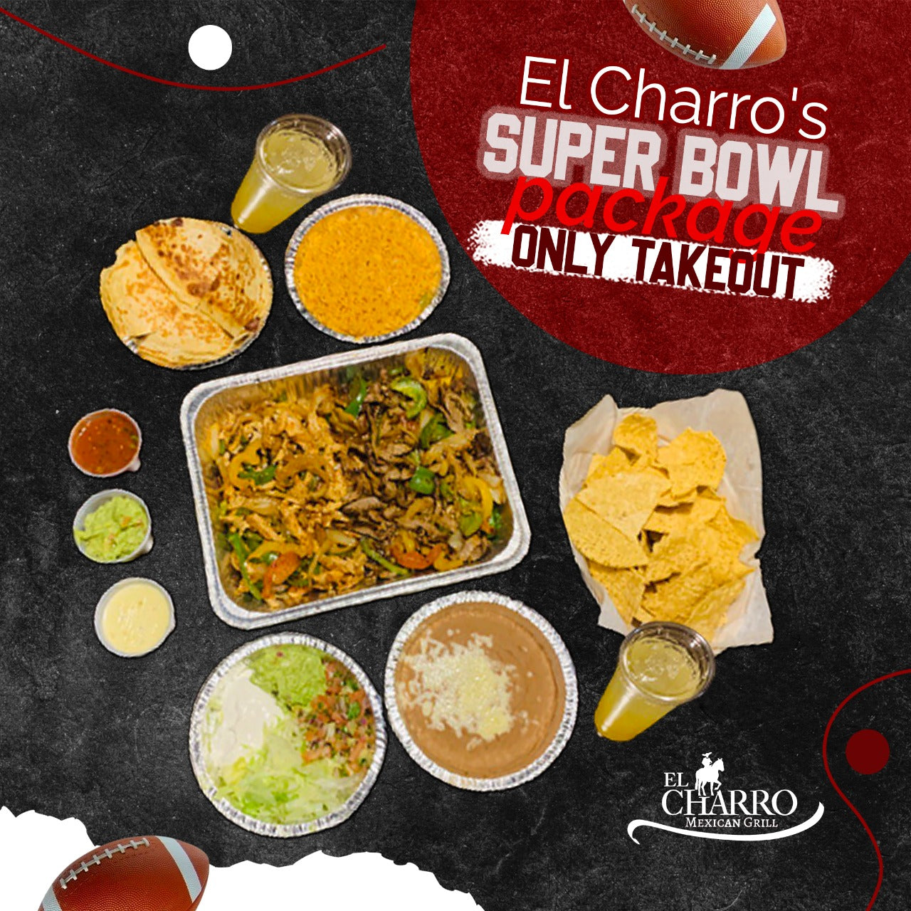 El Charro's Super Bowl Package